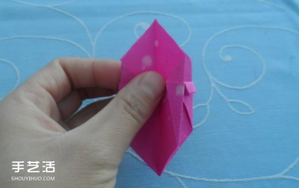 Childrens origami box tutorial, simple how to fold a paper box with illustrations