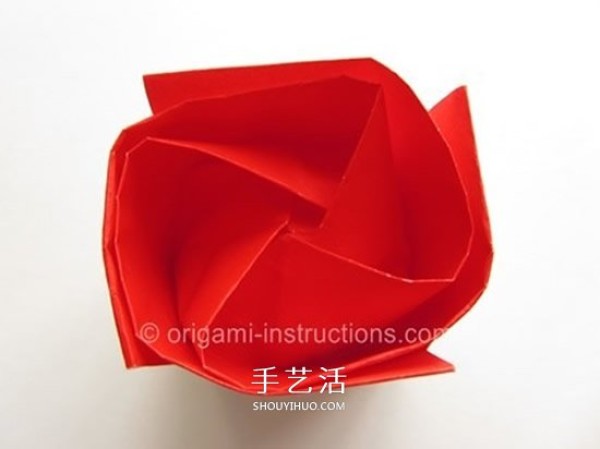 Kawasaki Rose Folding TutorialKawasaki Rose improved origami illustration