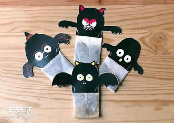 How to make Halloween tea bags by making handmade cardboard and making Halloween tea bags