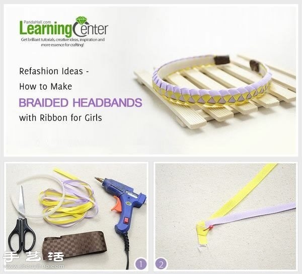 How to DIY hand-made fresh headbands with braided tape