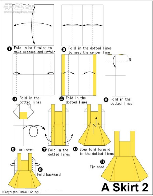 Beautiful Origami Clothes Illustrated Tutorials