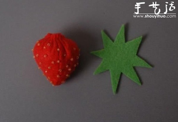 Handmade Fabric DIY Making Strawberries