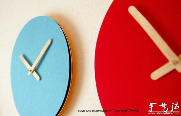 Popsicle stick DIY wall clock