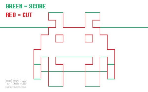 How to make your own eight-bit three-dimensional card with steps and drawings