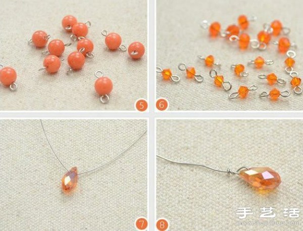 Crystal beads/beads/rhinestones + iron wire handmade fashionable and elegant necklaces