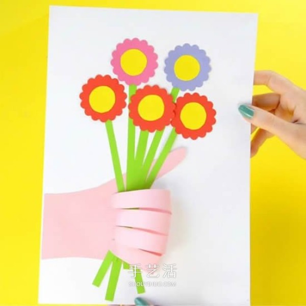 Mothers Day handmade creative greeting cards for kindergarten