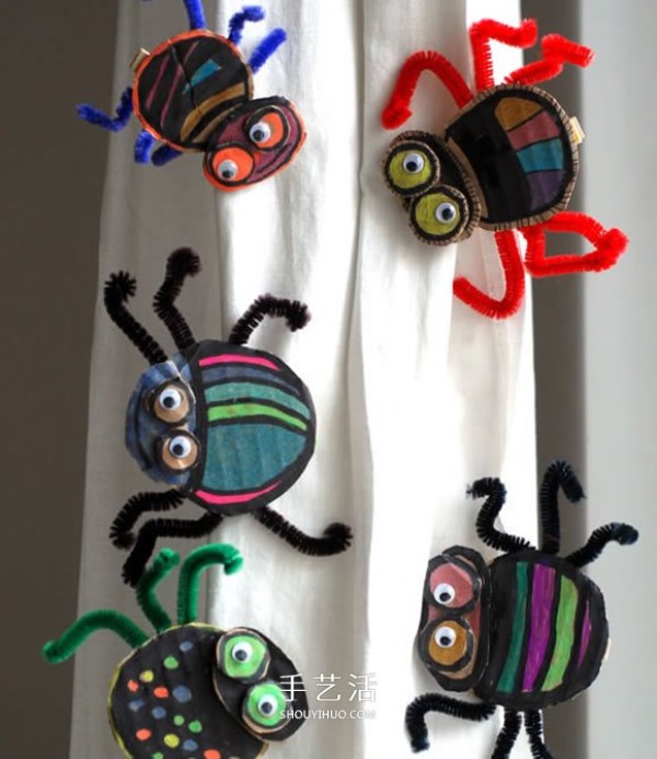 How to make a simple cardboard spider for kindergarten Halloween spider