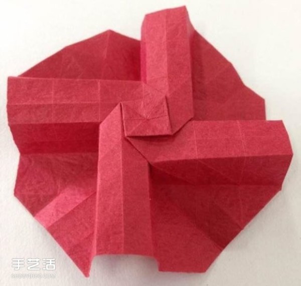 Super detailed illustration of how to fold Kawasaki rose, including flowers and receptacles