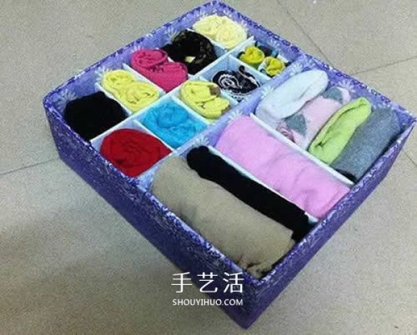 How to make a homemade underwear storage box, a simple DIY shoe box recycling method