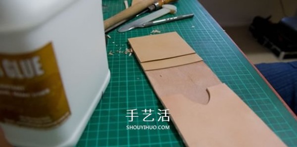 DIY homemade leather card holder mobile phone case with card holder function tutorial