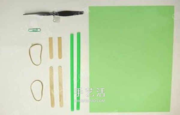 Propeller aircraft model DIY rubber band powered aircraft production method