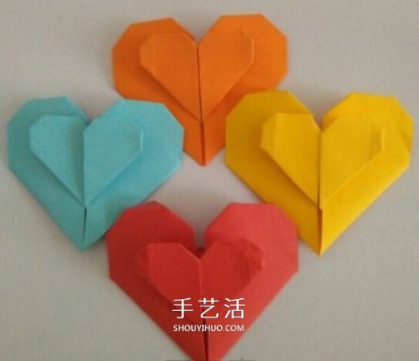 Heart-to-heart connection step-by-step diagram to fold origami heart-to-heart connection diagram