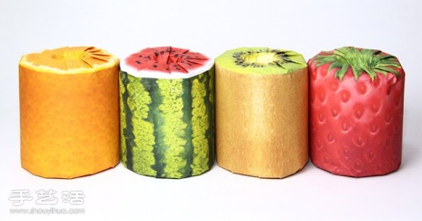 Colorful fruit roll toilet paper packaging design