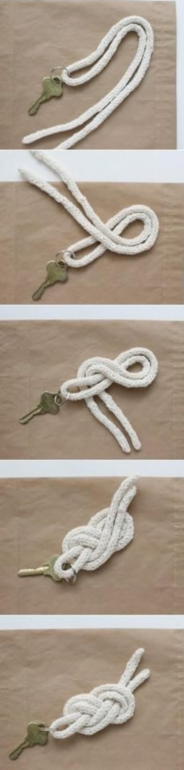 Super simple key chain key chain hand knitting DIY graphic tutorial