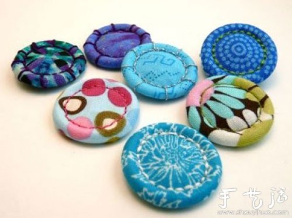 Handmade beautiful fabric buttons