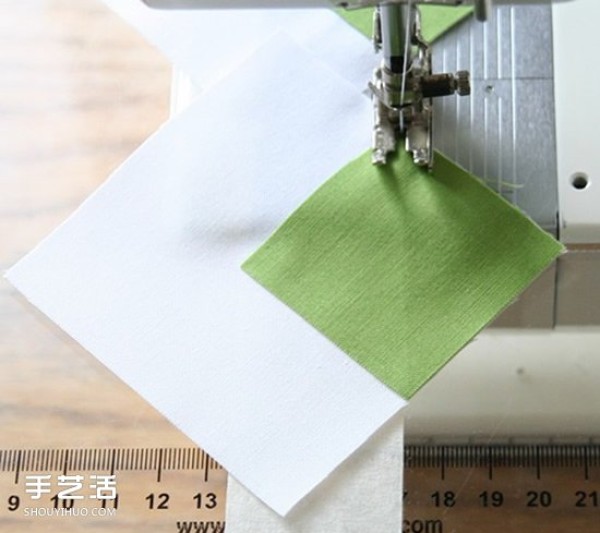 Tips for diagonal sewing and methods for sewing straight lines on non-woven fabrics