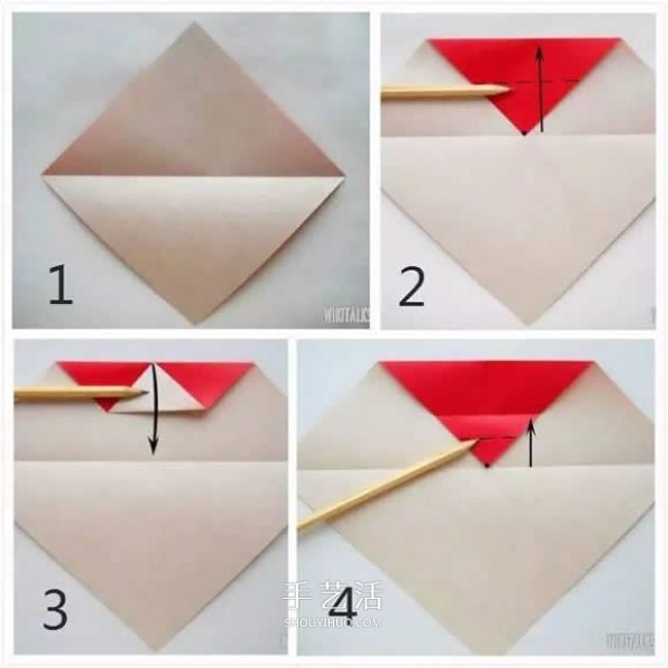 Tutorial for children to fold Santa Claus, simple and cute Santa Claus origami