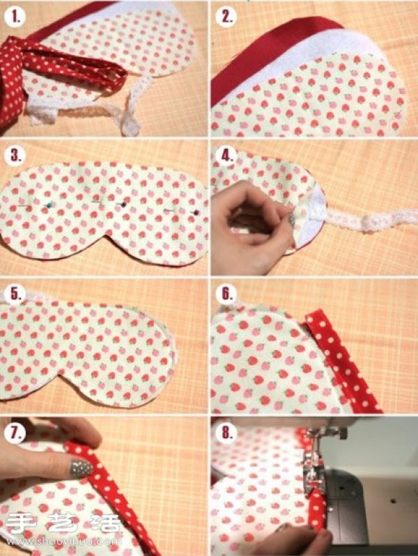 Illustrated Tutorial on Making Cute Handmade Fabric Eye Masks