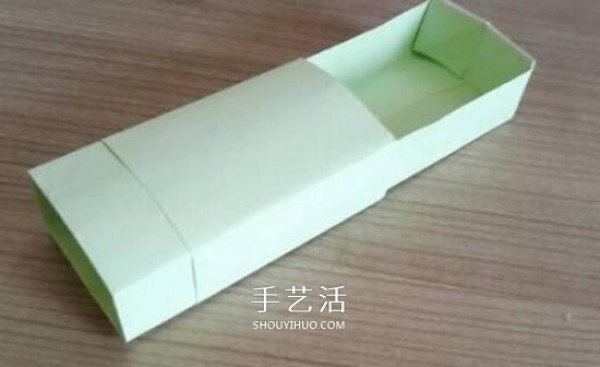 The simple illustration of how to fold a matchbox can be opened and closed very realistically