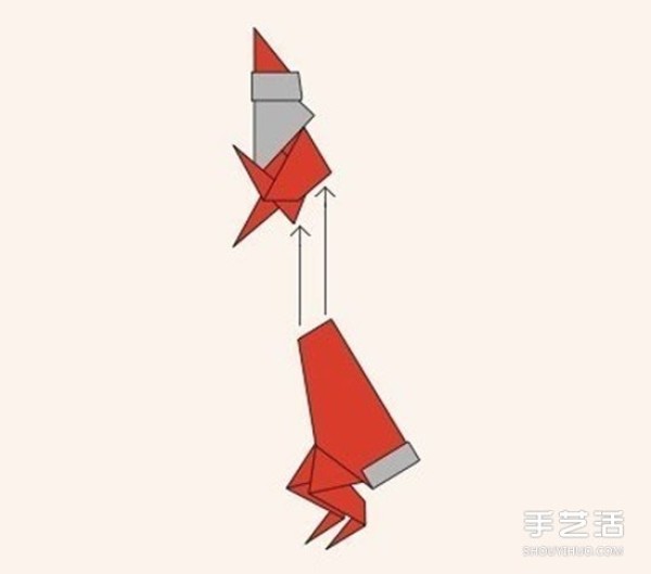 Santa origami step-by-step tutorial, origami Santa tutorial