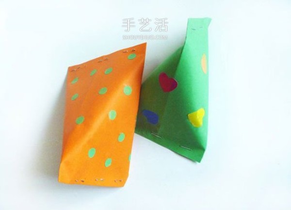 The simplest way to make Dragon Boat Festival paper rice dumplings can also be used as a packaging box! 