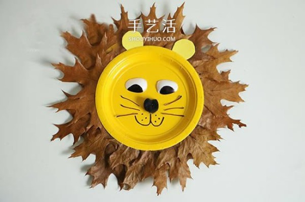 How to make a cute big lion out of waste paper dinner plates for toddlers