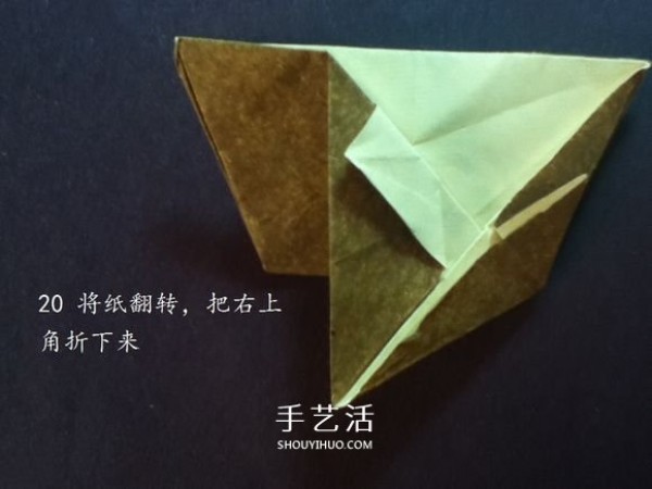 Wear the cat with you! Illustration of the origami method of cat head ring