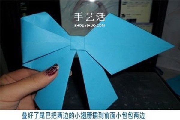 Bowknot origami step by step illustration, how to fold a bow that is simple and beautiful