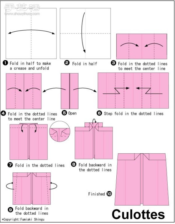 Beautiful Origami Clothes Illustrated Tutorials