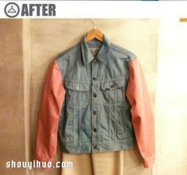 Old jackets are dyed and transformed into handmade DIY fashionable individual jackets