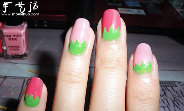 Manicure tutorial for sweet strawberry nails