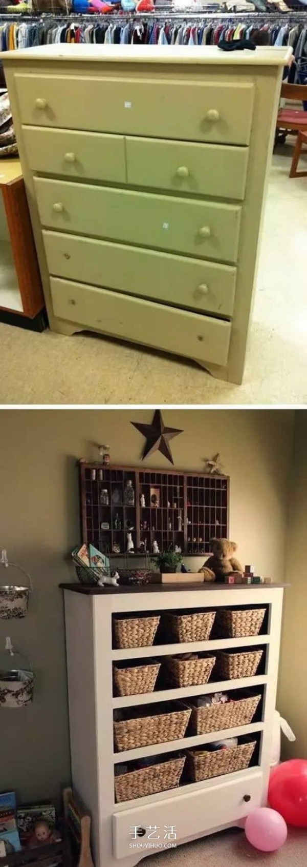 Creative DIY transformation of old drawers into beautiful and practical furniture