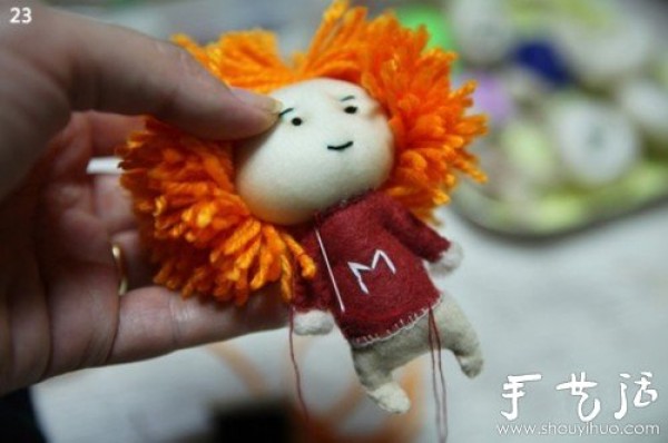 Discarded stockings turned into treasure DIY cute rag doll