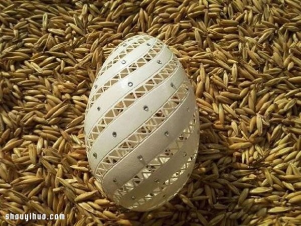 Beautiful egg shell handPainting and carving DIY handmade art