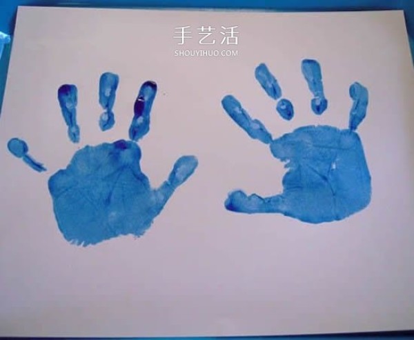 Homemade Fathers Day handprint greeting card, simple and creative Fathers Day card DIY