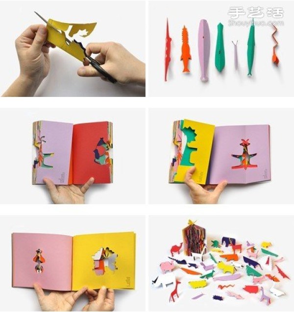 DIY handmade silhouette book full of creativity from old books and magazines