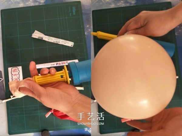 Christmas gift for children: How to make Santa Claus holding a balloon