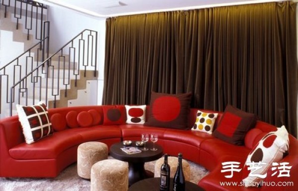 Warm and beautiful sofa layout renderings