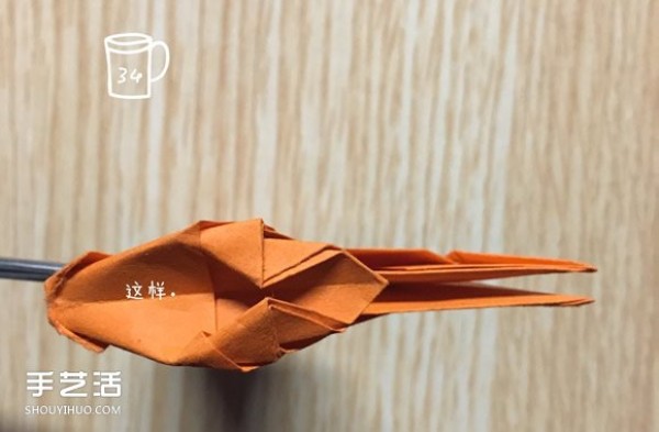 Handmade butterfly origami step by step illustration of the detailed process of folding a butterfly