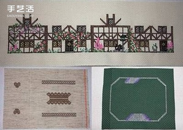 Crochet house model handmade house handicrafts crochet DIY