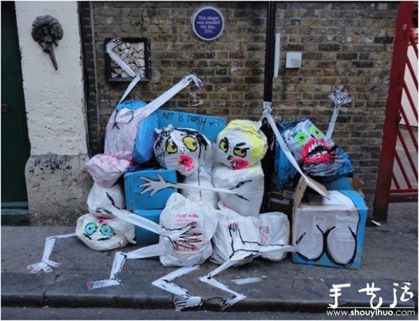 Creative Graffiti on the Garbage Heap