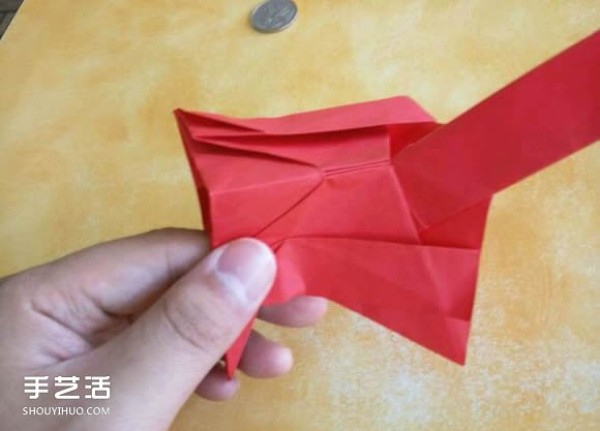 Super complex dog origami method illustrated with plastic surgery steps