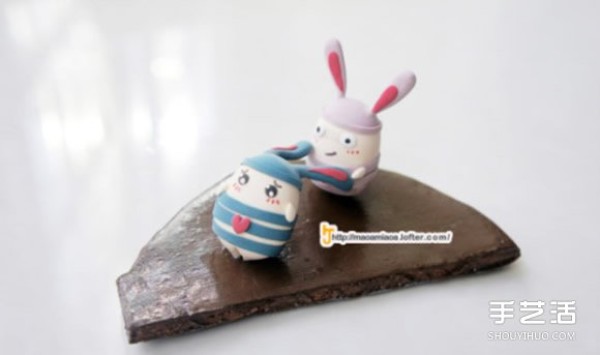 Jailbreak Rabbits soft pottery DIY work, cute handmade clay rabbit pictures