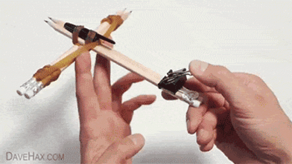 How to make a toy crossbow. Illustration of how to make a childrens toy crossbow