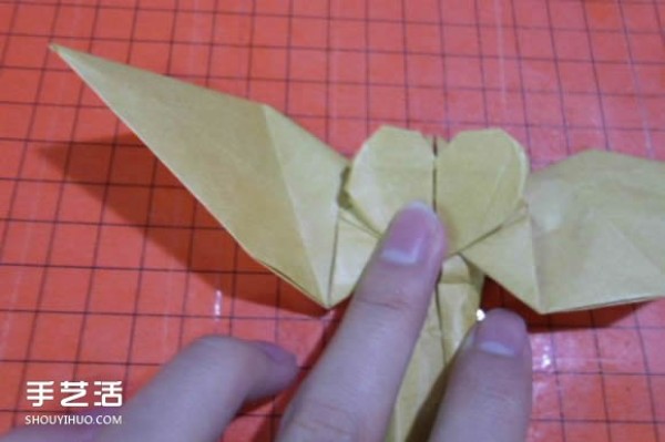 Devil Heart with Wings Origami Illustration and How to Fold the Devils Heart Tutorial