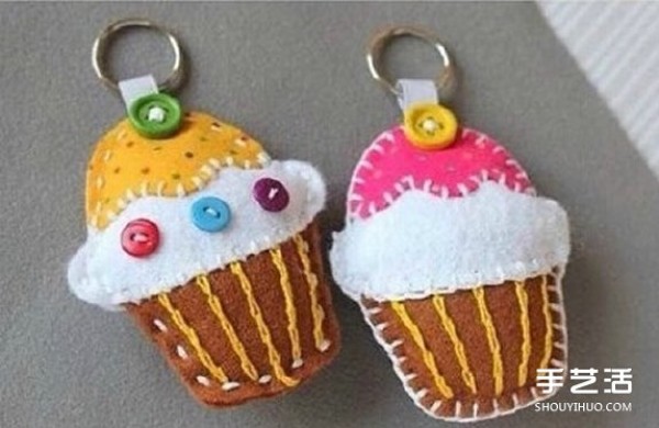 Non-woven ice cream pendant DIY fabric ice cream pendant production