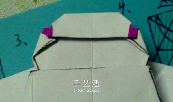 Cute Origami Tutorial: Step-by-step instructions for folding the cute three-dimensional Dabai