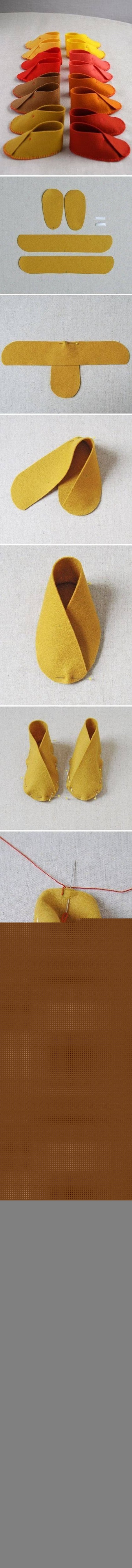 Nine ways to make baby shoes, illustrate the process of making baby shoes