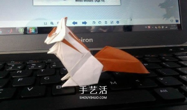 The origami method of complex small animal origami 3D squirrel with CP diagram