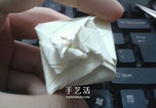 Tutorial on how to fold pearlescent conch, step by step diagram of origami conch